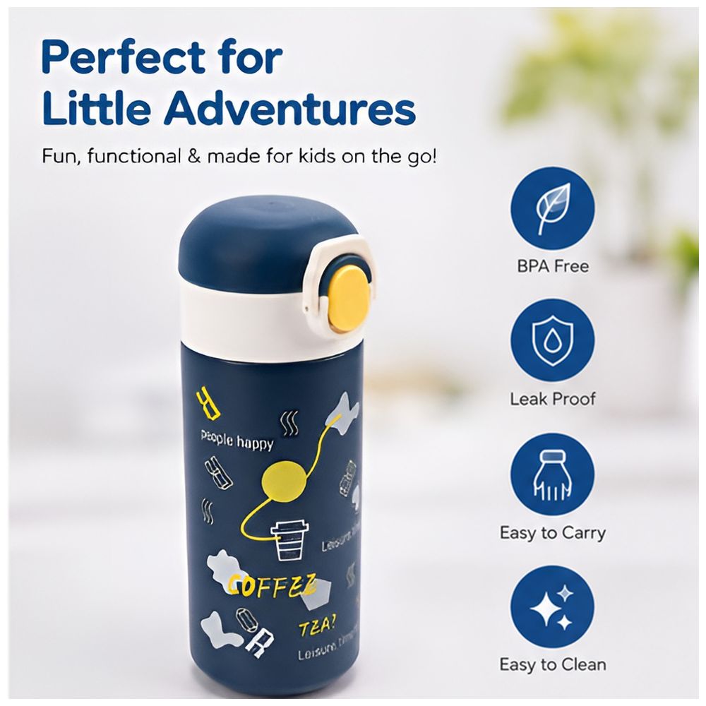 Cocobee - Boy's Insulated Stainless Steel Water Bottle - Blue - 500 ml