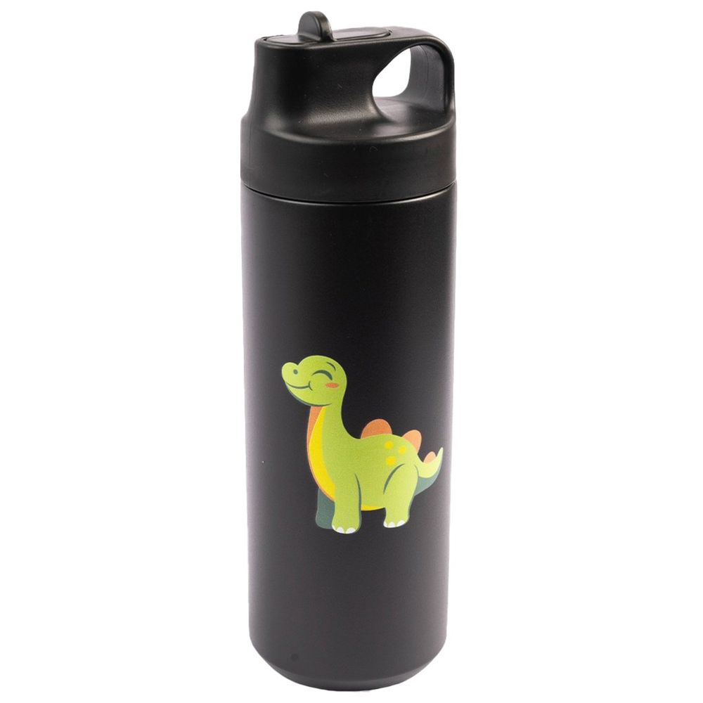 Cocobee - Kids Dino Stainless Steel Water Bottle - Black - 550 ml