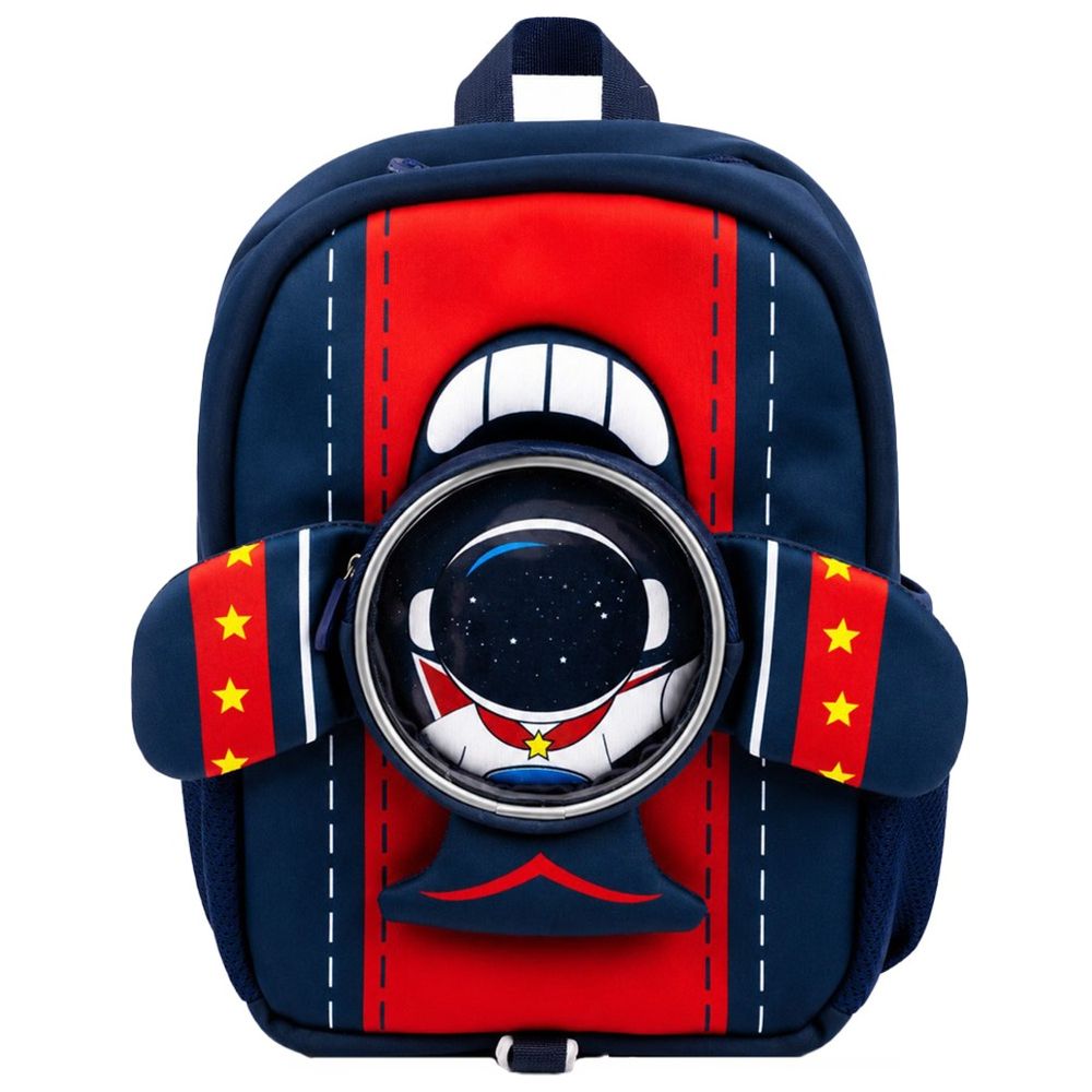 Cocobee - Aeroplane-Style Astronaut Print Backpack - Navy Blue