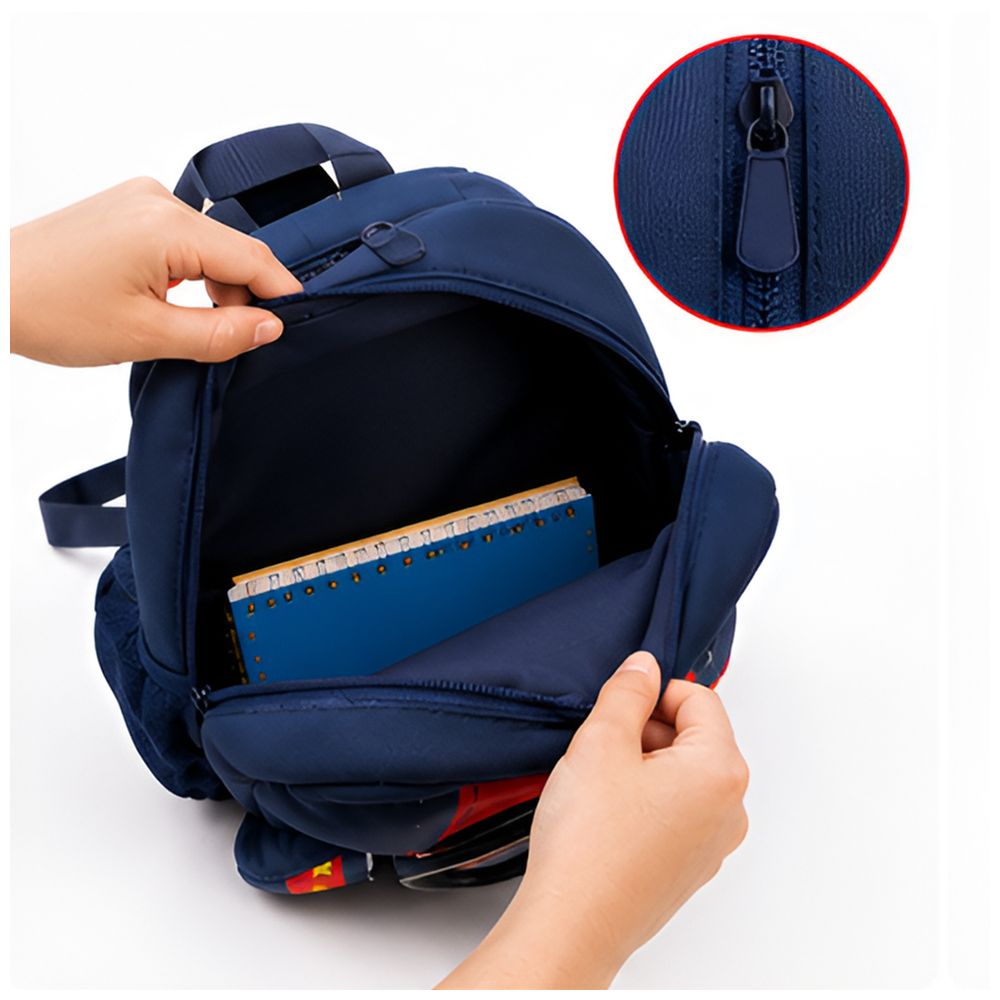 Cocobee - Aeroplane-Style Astronaut Print Backpack - Navy Blue