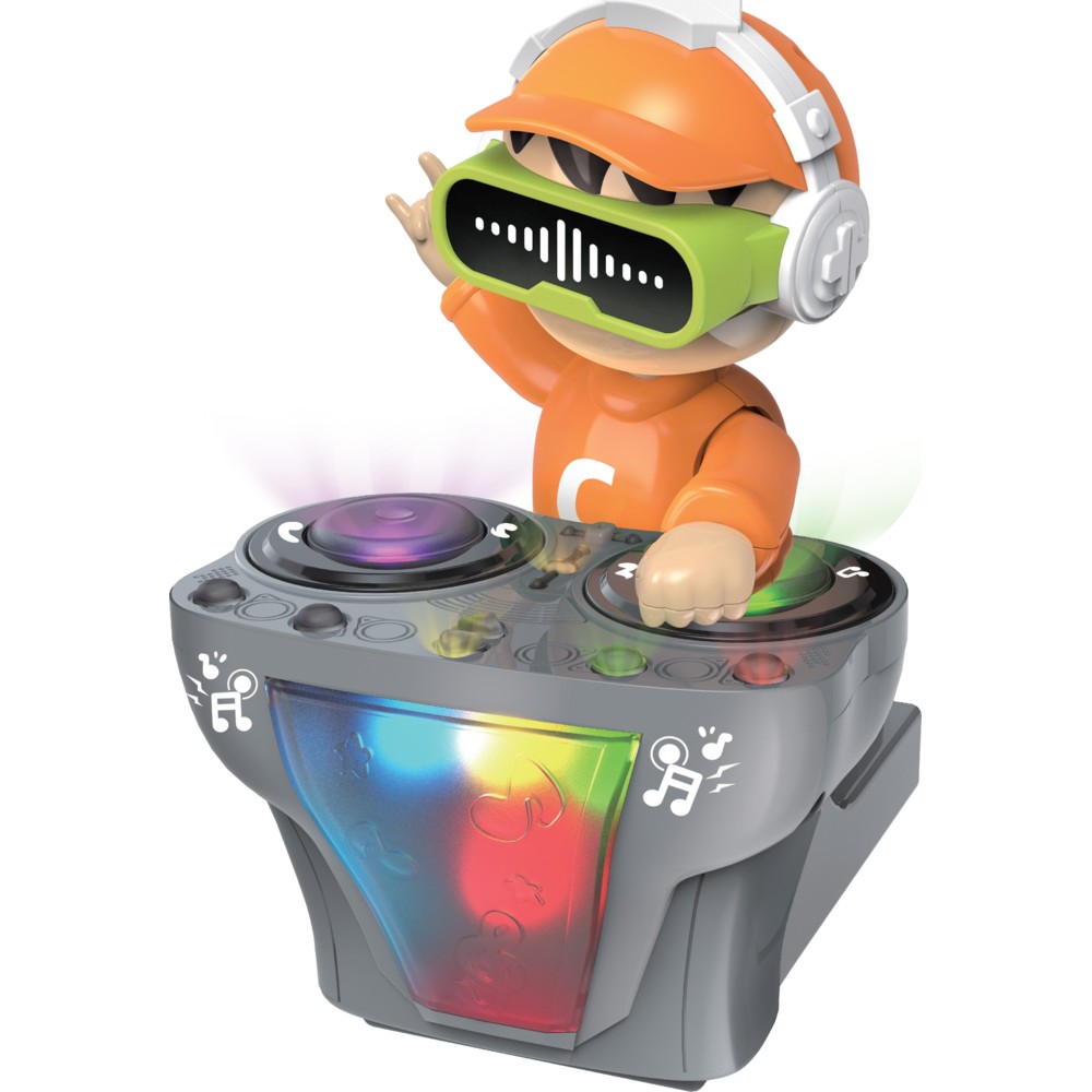 Urban Tots - Interactive DJ Robot With Dynamic Music And LED Lights - Color May Vary - 1 Pc