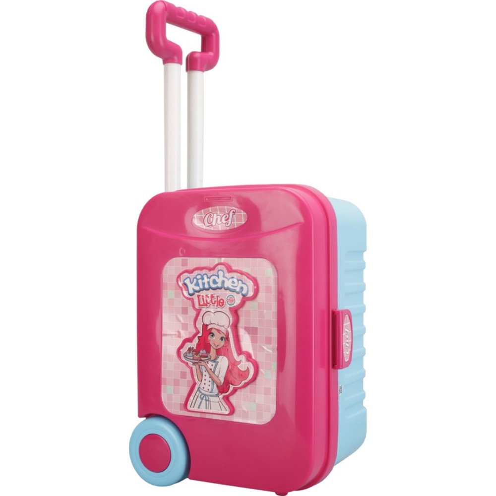 Urban Tots - Big Trolly Kitchen Playset With Fun Accessories - Pink