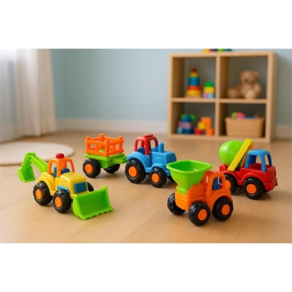 Urban Tots - Vola Push-And-Go Construction Vehicle Toy - Color May Vary - 1 Pc