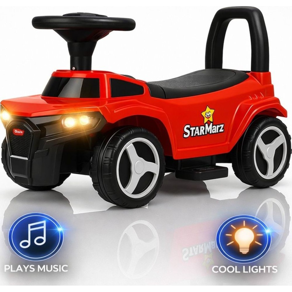Starmarz - Kids Foot-To-Floor Construction Ride-On Car - Red