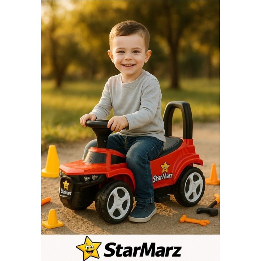 Starmarz - Kids Foot-To-Floor Construction Ride-On Car - Red