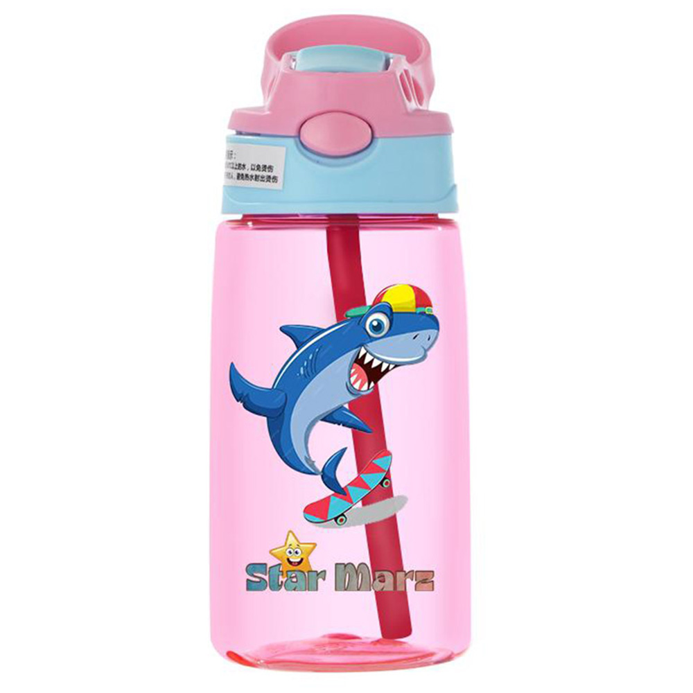 Starmarz - Girls Anti-Leak Sipper Water Bottle - Pink - 480 ml