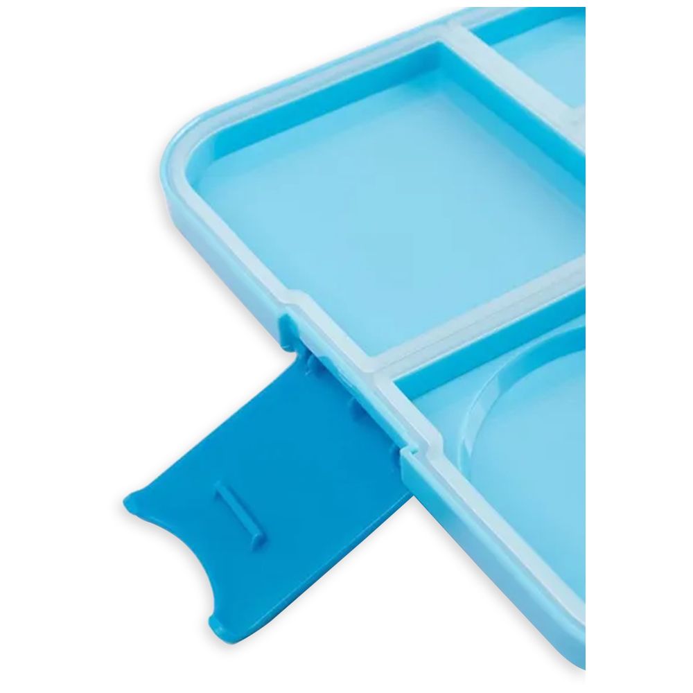 Cocobee - 4-Compartment Dino Tritan Bento Lunch Box With Food Jar - Blue - 1.67 L