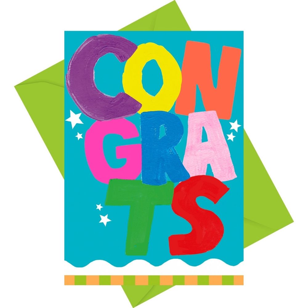 PaperSalad - Blank Greeting Card With Envelope - Congrats