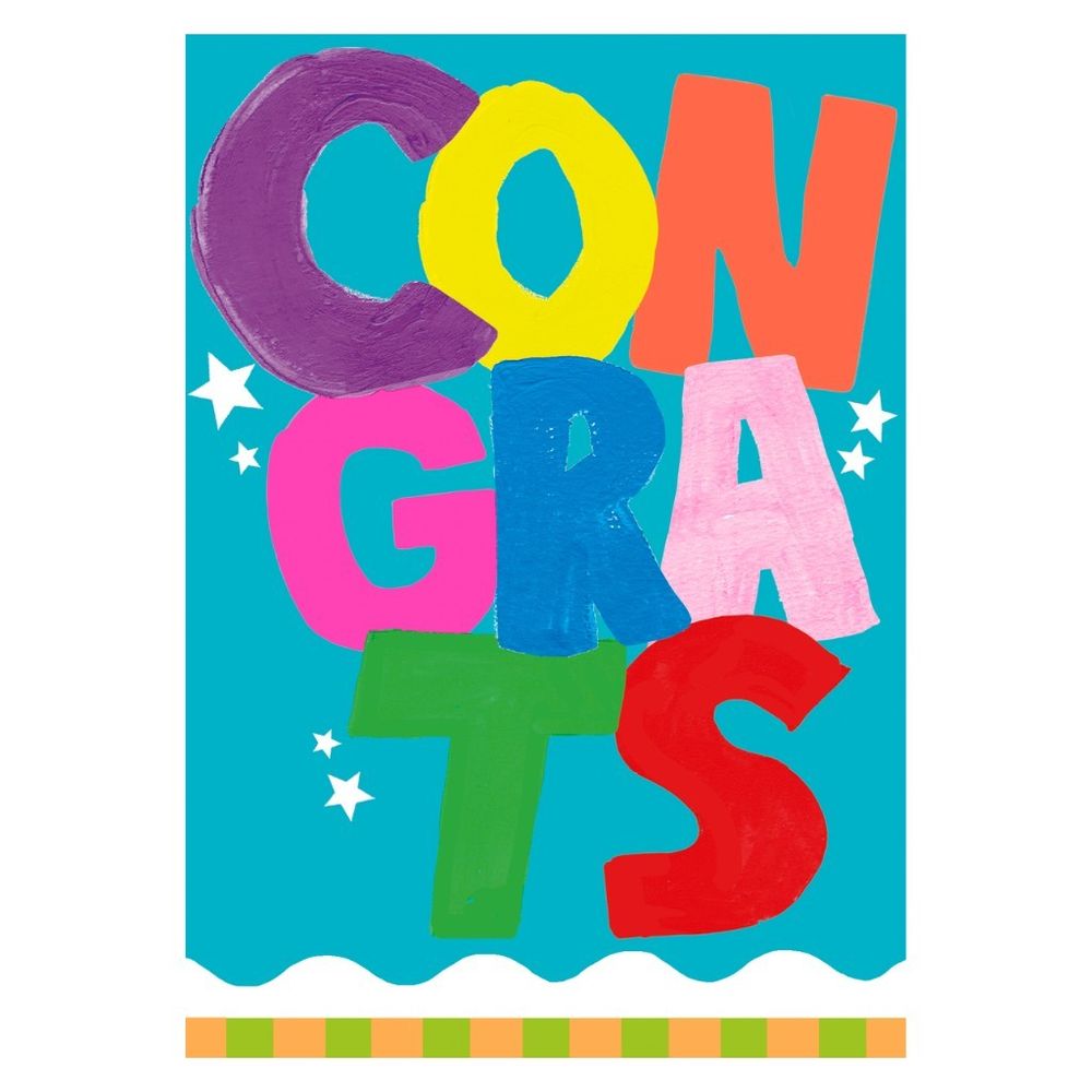 PaperSalad - Blank Greeting Card With Envelope - Congrats