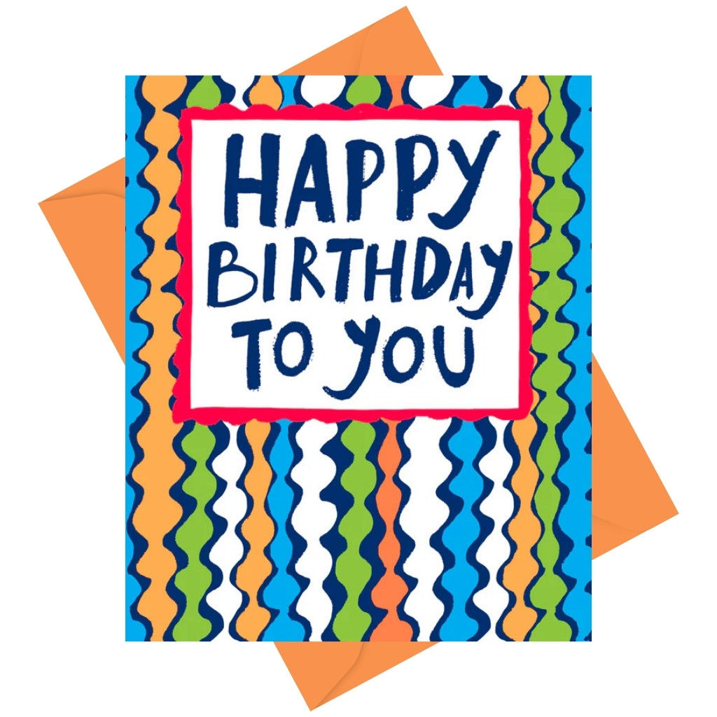 Birthday Card Happy Birthday to You Design | Colourful Happy Birthday Greeting Card
