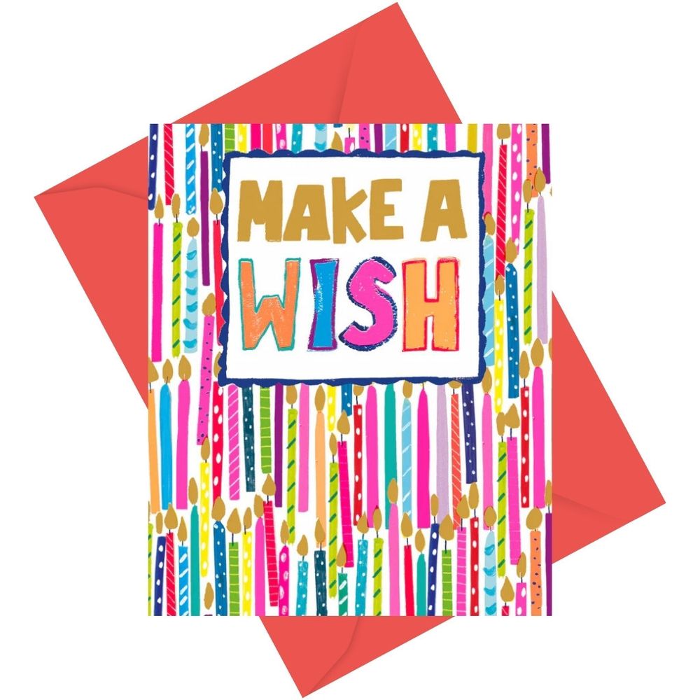 PaperSalad - Happy Birthday Blank Greeting Card - Make A Wish
