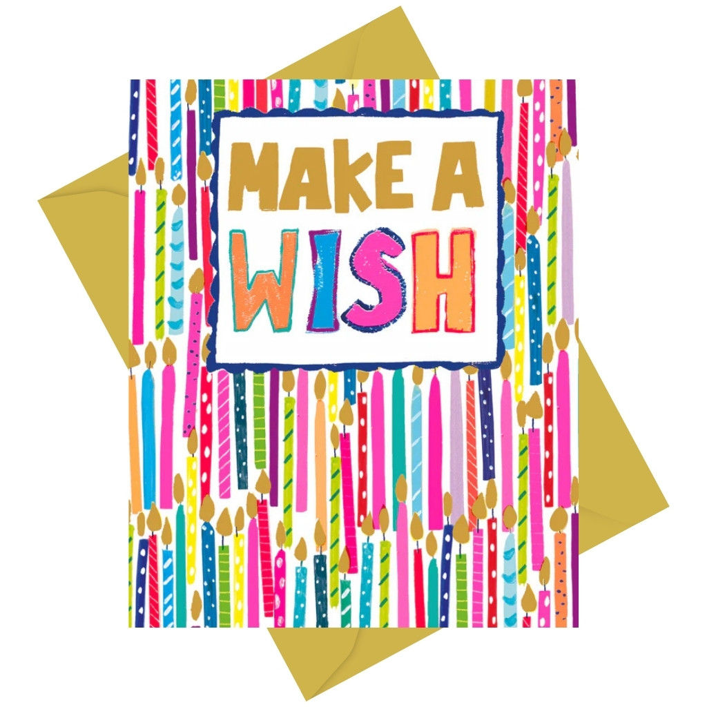 Birthday Card Make a Wish Design | Happy Birthday Greeting Card for Special Celebrations