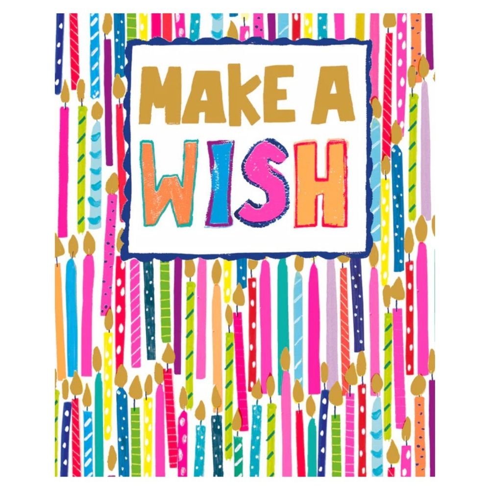 PaperSalad - Happy Birthday Blank Greeting Card - Make A Wish