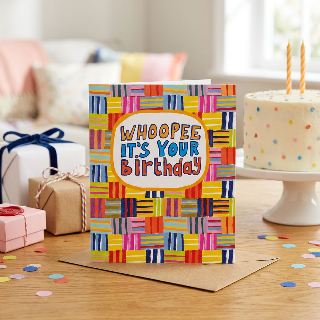 Birthday Card Whoopee It's Your Birthday Design | Funny Happy Birthday Greeting Card