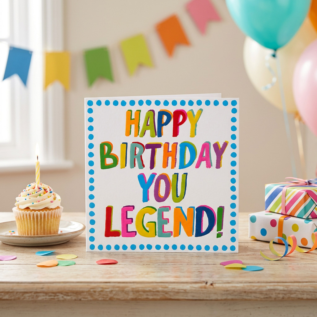 PaperSalad - Happy Birthday Blank Greeting Card - You Legend
