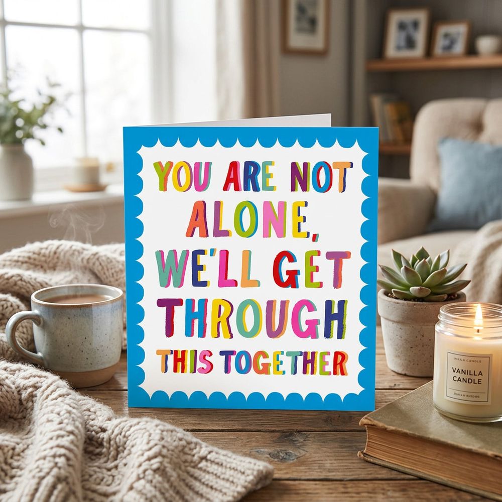 PaperSalad - Thinking Of You Blank Greeting Card - You Aren't Alone Design