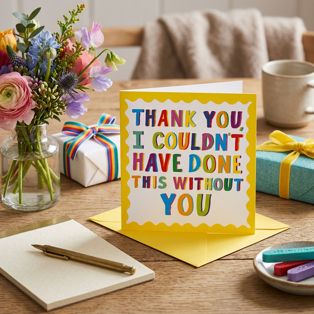 Thank You Card Design | Appreciation Greeting Card for Friends, Family and Colleagues