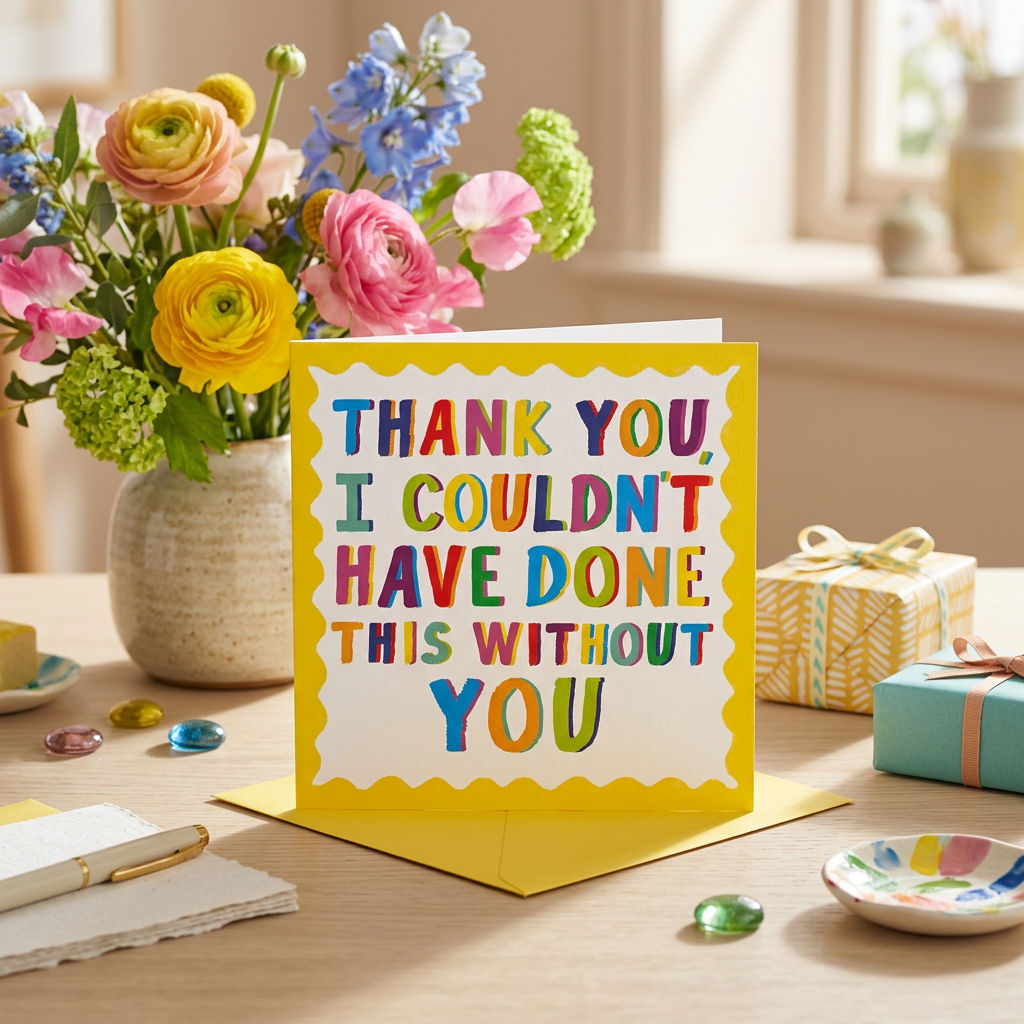 Thank You Card Design | Appreciation Greeting Card for Friends, Family and Colleagues