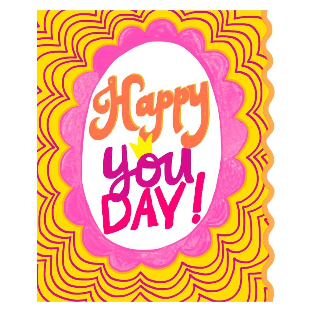 PaperSalad - Happy Birthday Blank Greeting Card - Happy You Day