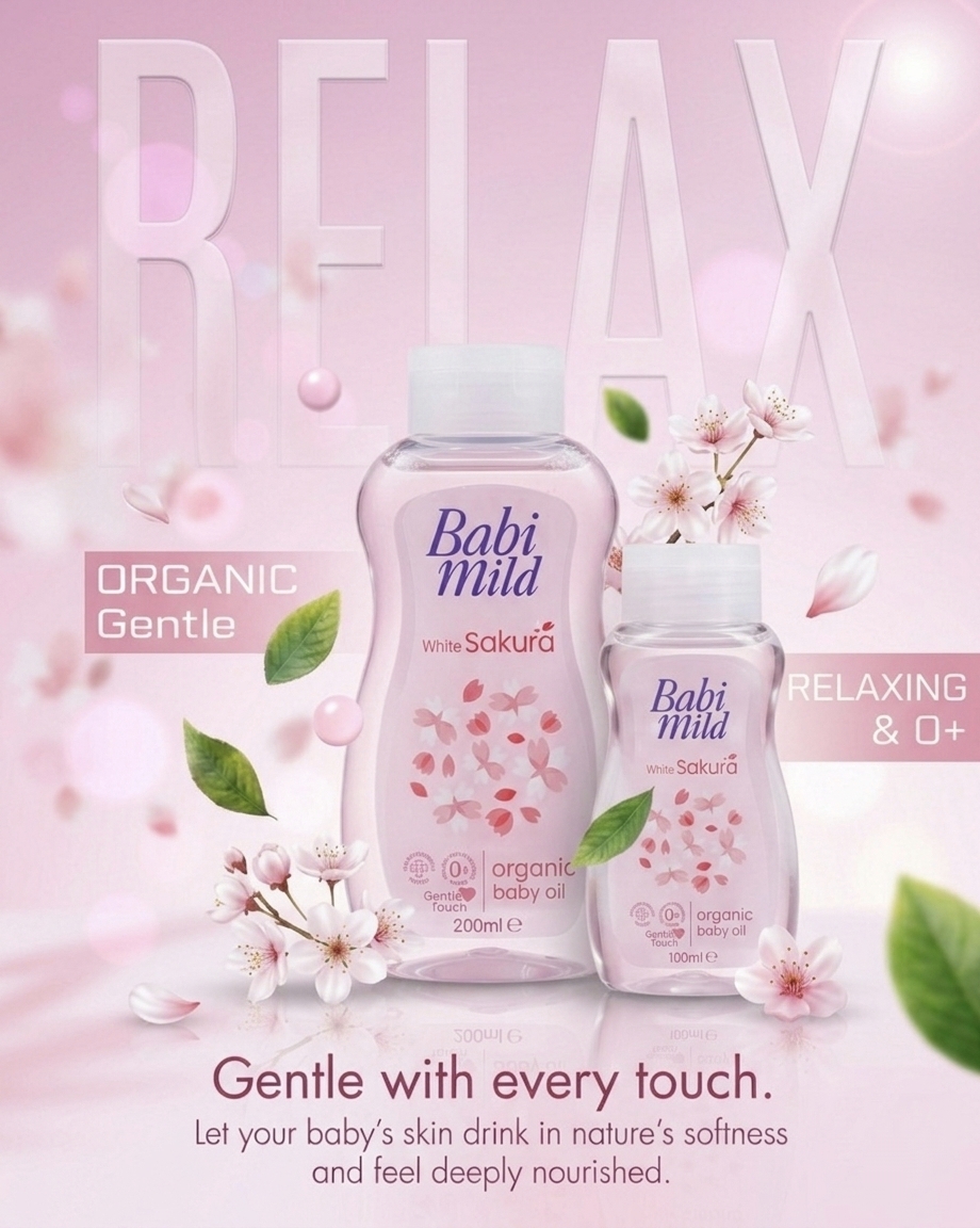 Babi Mild - White Sakura Organic Baby Oil