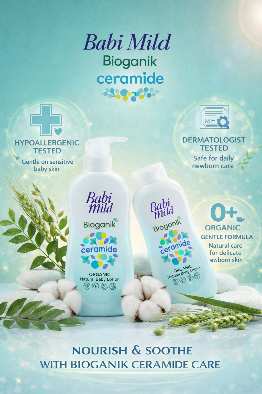 Babi Mild - Bioganik Ceramide Organic Natural Baby Lotion