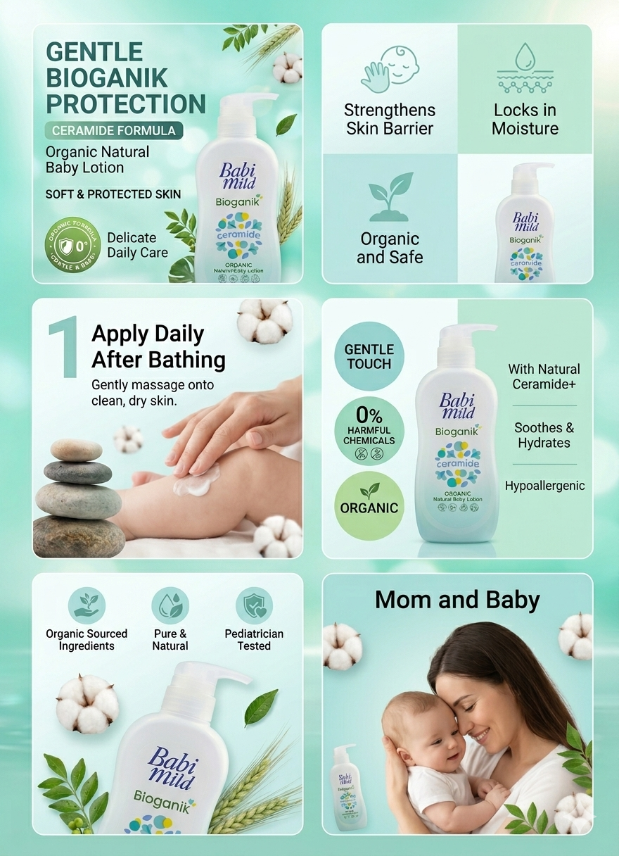 Babi Mild - Bioganik Ceramide Organic Natural Baby Lotion