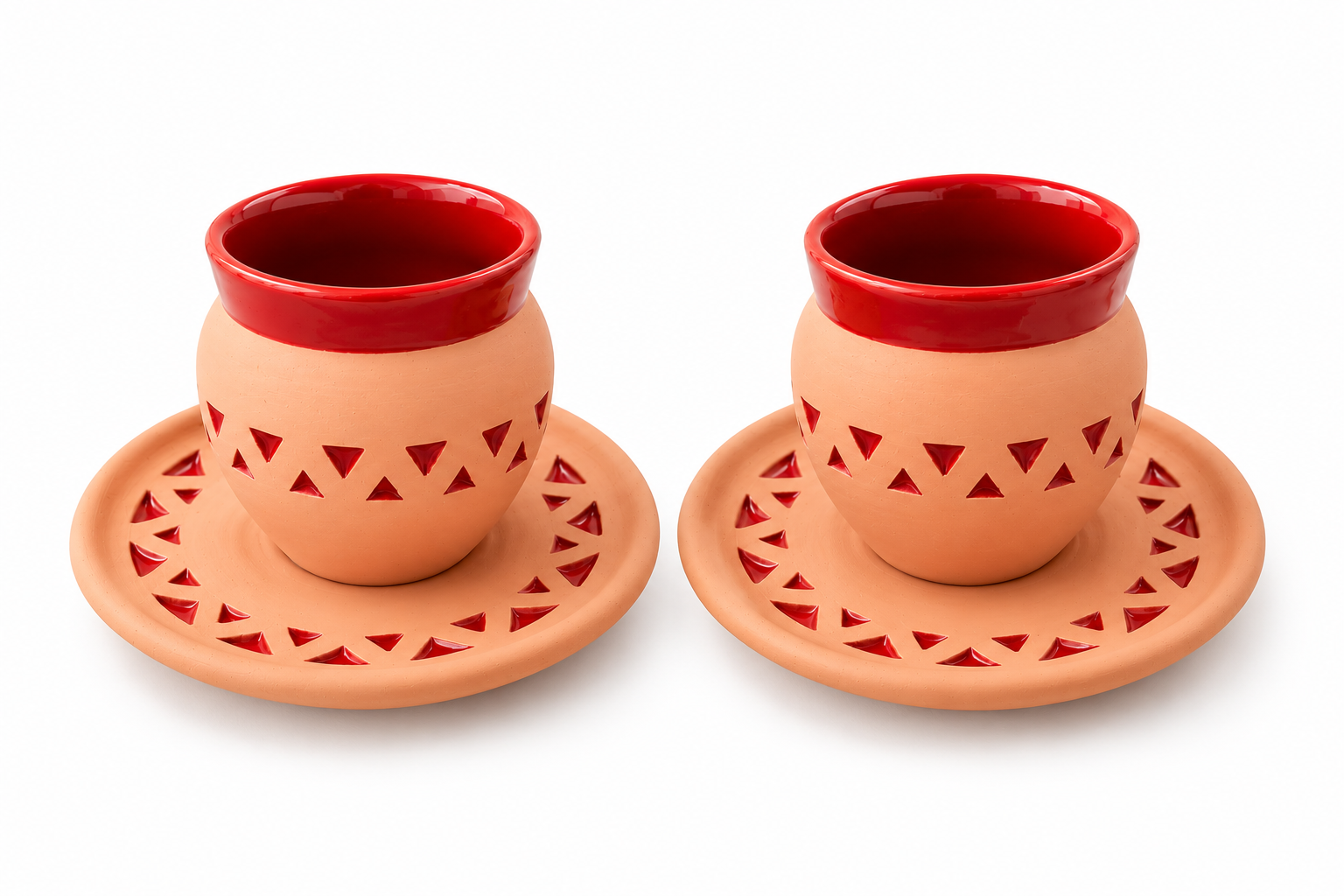 Espreso pottery red cup set