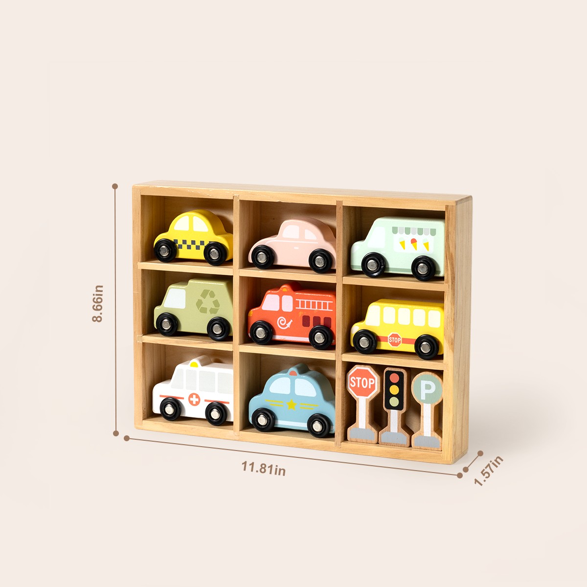 Wooden Car Playset
