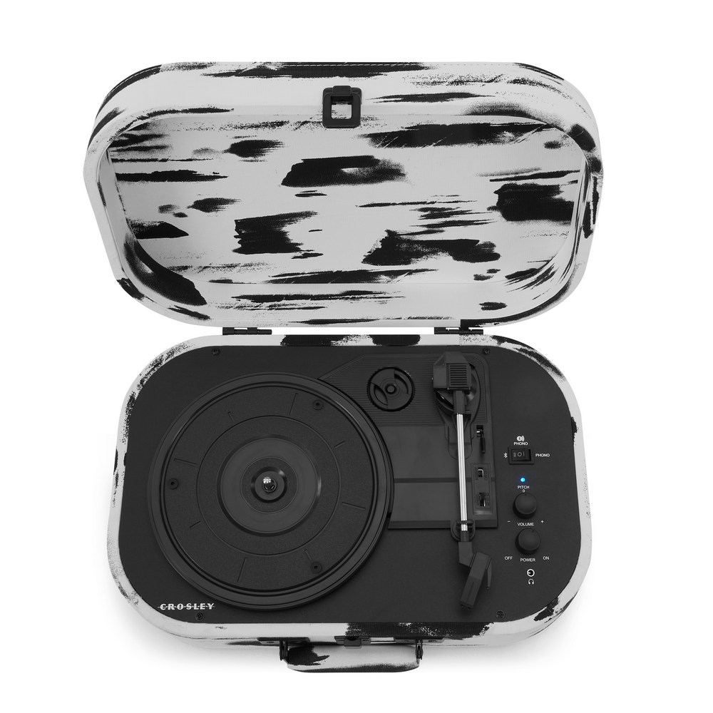 Crosley - Discovery Portable Turntable With Bluetooth In/Out - Black & White