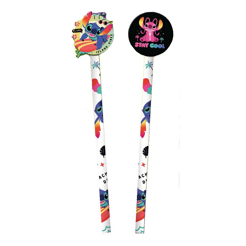 Pyramid International - Disney Stitch Pencils And Toppers Set - 2pcs