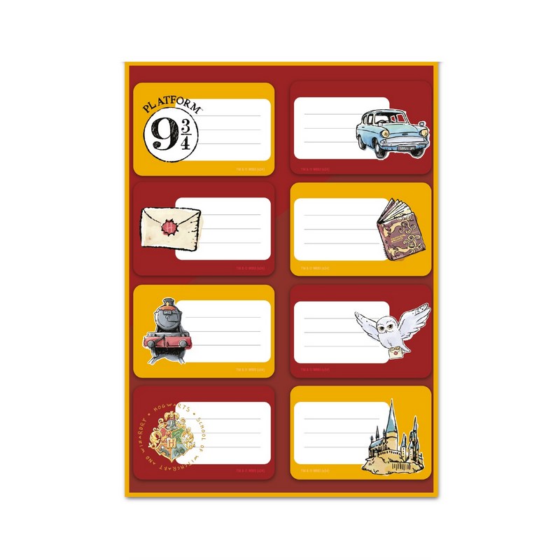Pyramid International - Harry Potter Themed School Labels - 8pcs