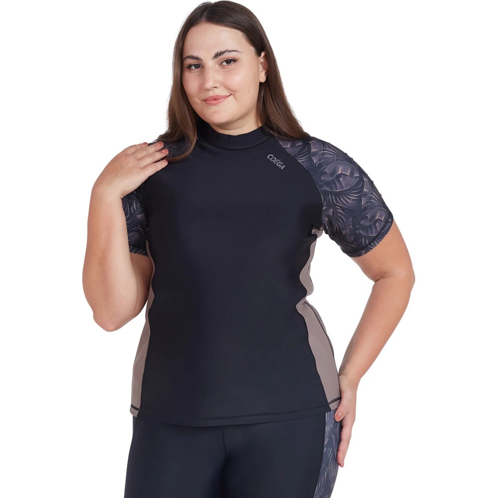 Coega Sunwear - Women's Rashguard - Nero Silver Tropical