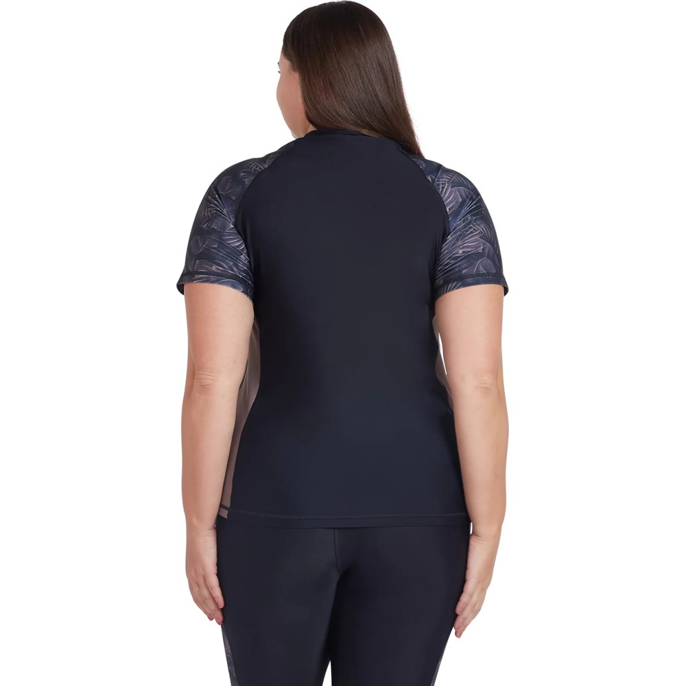 Coega Sunwear - Women's Rashguard - Nero Silver Tropical