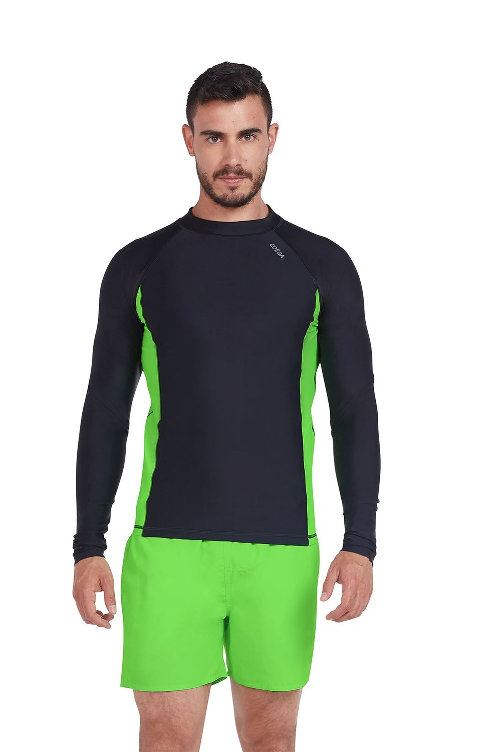 Coega Sunwear - Men's Long Sleeves Rashguard - Nero Green