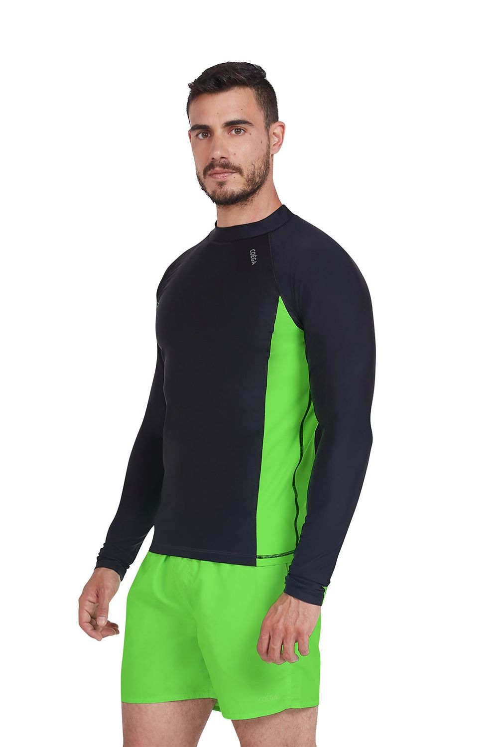 Coega Sunwear - Men's Long Sleeves Rashguard - Nero Green