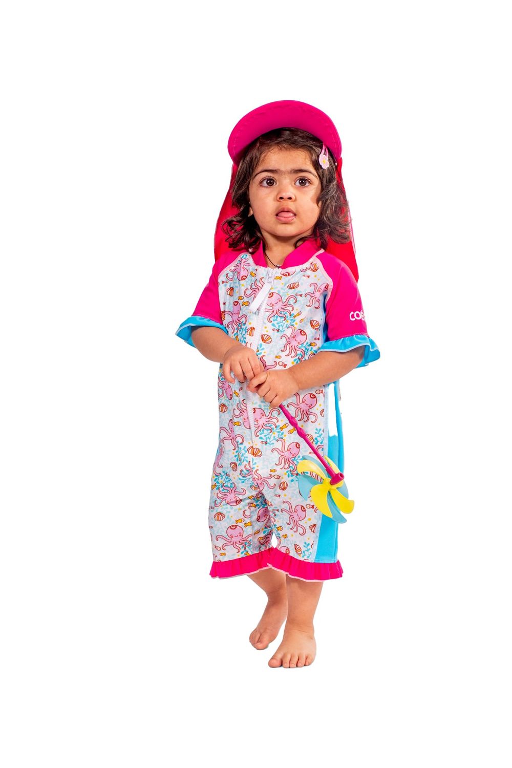 Coega Sunwear Girls Octopus Baby Suit - Pink