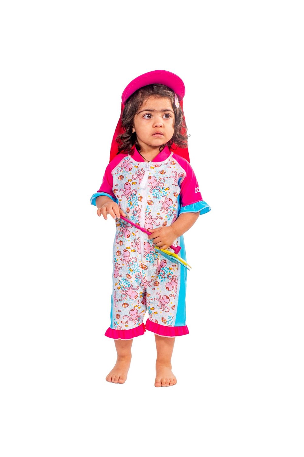 Coega Sunwear Girls Octopus Baby Suit - Pink