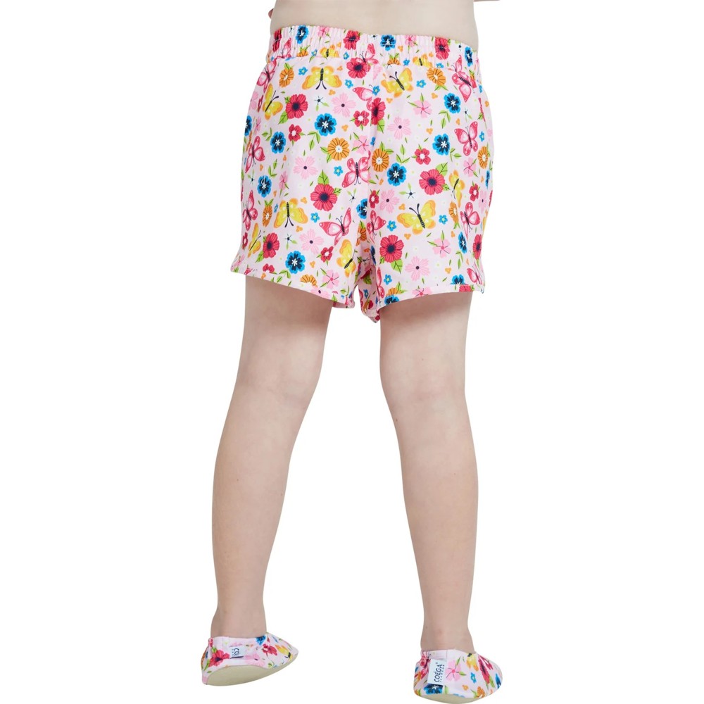 Coega Sunwear Girl's Boardshorts - Pink Rosey Flowers
