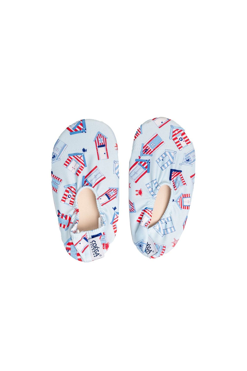 Coega Sunwear Boy's Pool Shoes - Blue Beach Huts