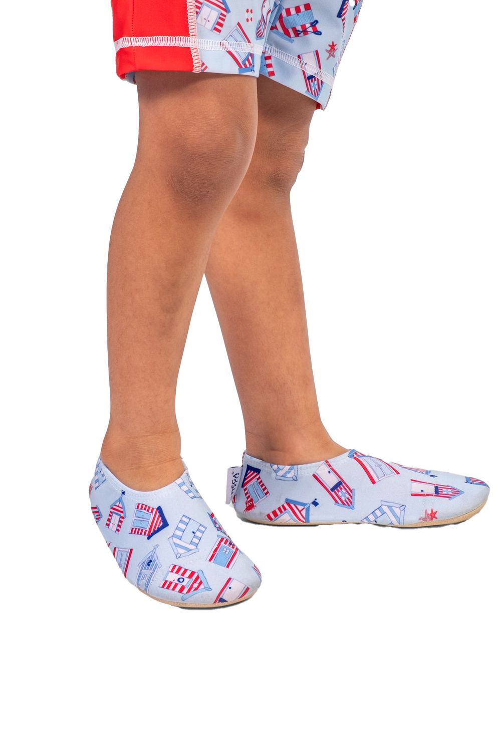 Coega Sunwear Boy's Pool Shoes - Blue Beach Huts
