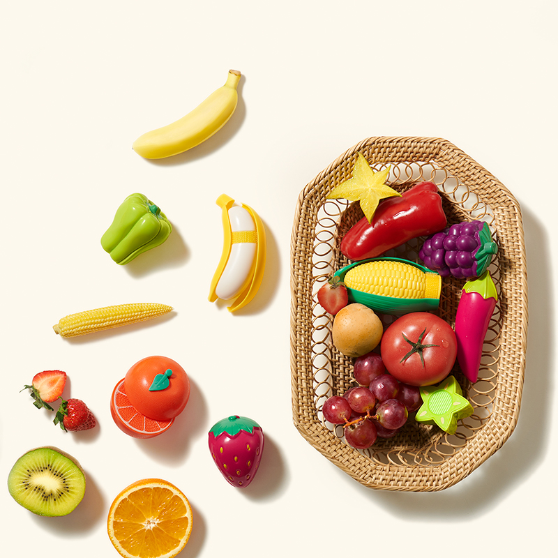 Babycare - Vegetable And Fruit  Slice Toys Playset - 16 Pcs