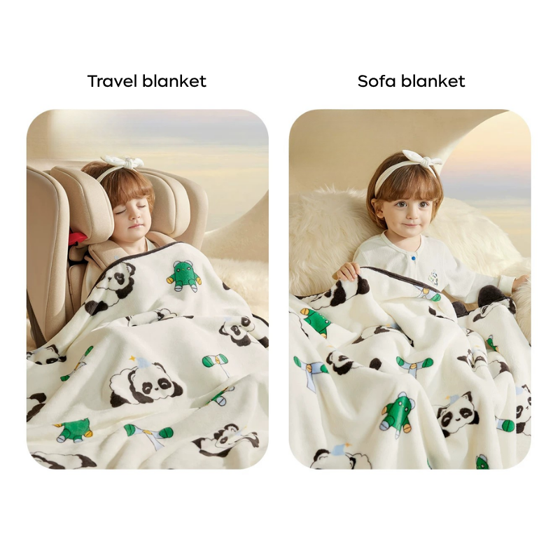 Babycare - Baby Blanket Panda - White