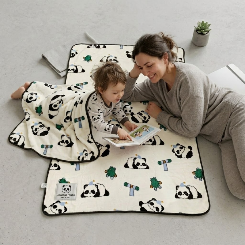 Babycare - Baby Blanket Panda - White