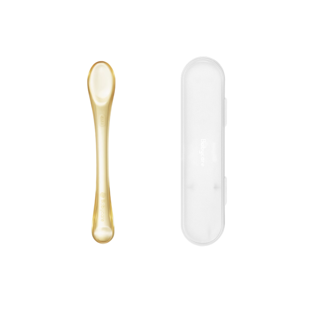 Babycare PPSU Baby Puree Spoon With Storage Box - Orange