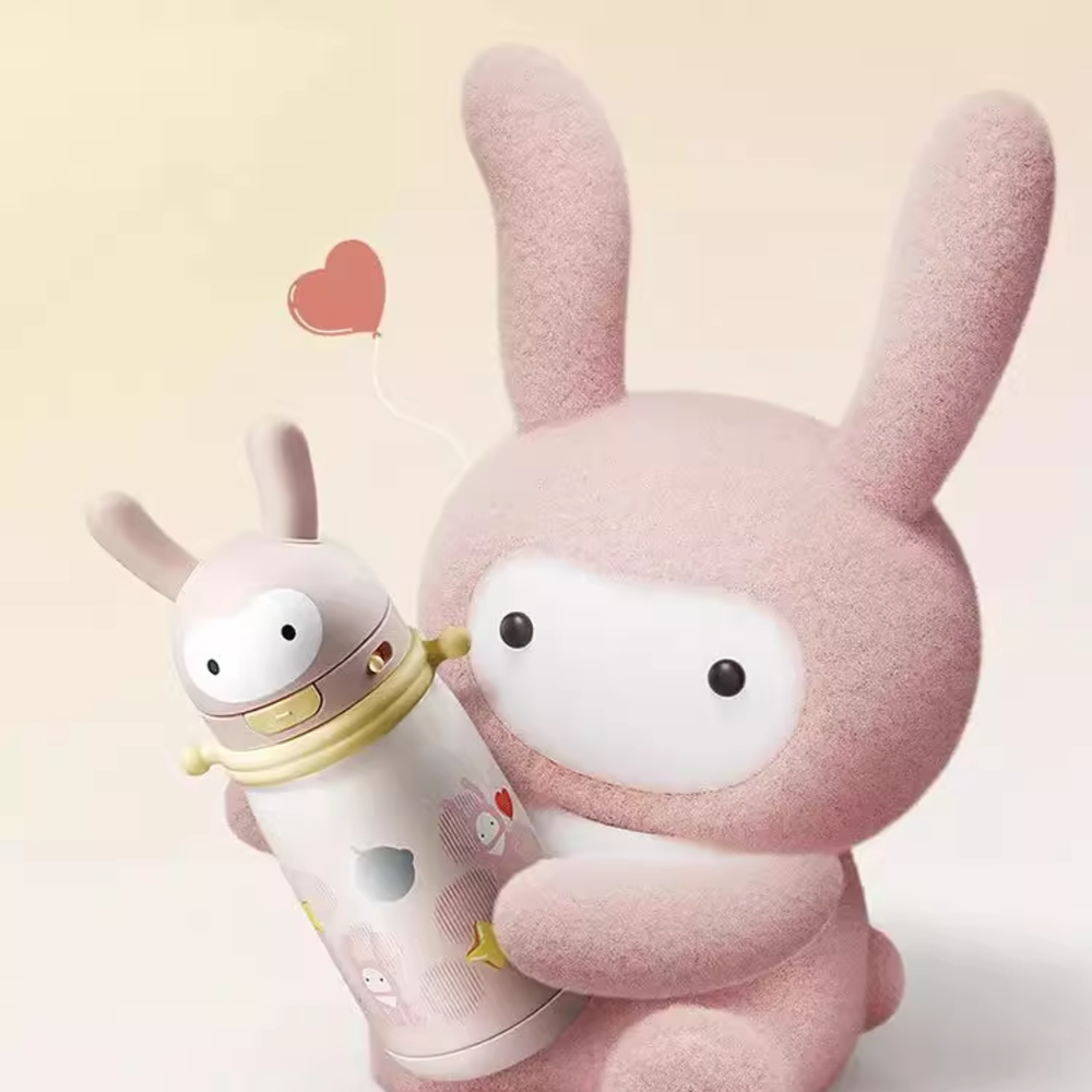 Babycare - Bunny Staged Vacuum Bottle - Multicolor - 300 ml