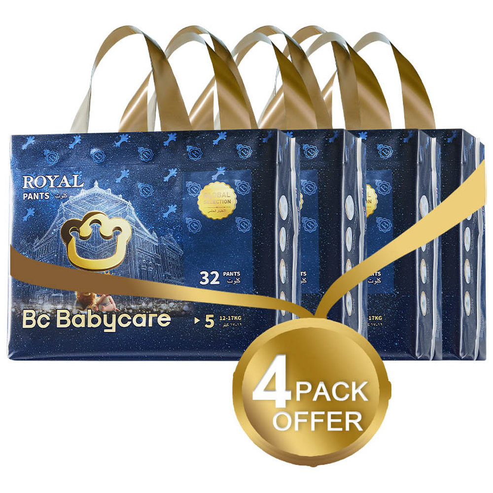 Babycare - Royal Baby Diaper Pants Size 5 12-17Kg - Super Mega Pack of 4 - 128pcs