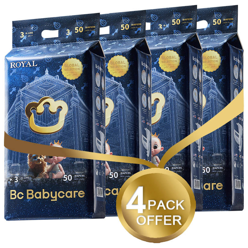 Babycare - Royal Baby Diapers Size 3 6-11Kg - Super Mega Pack of 4 - 200pcs