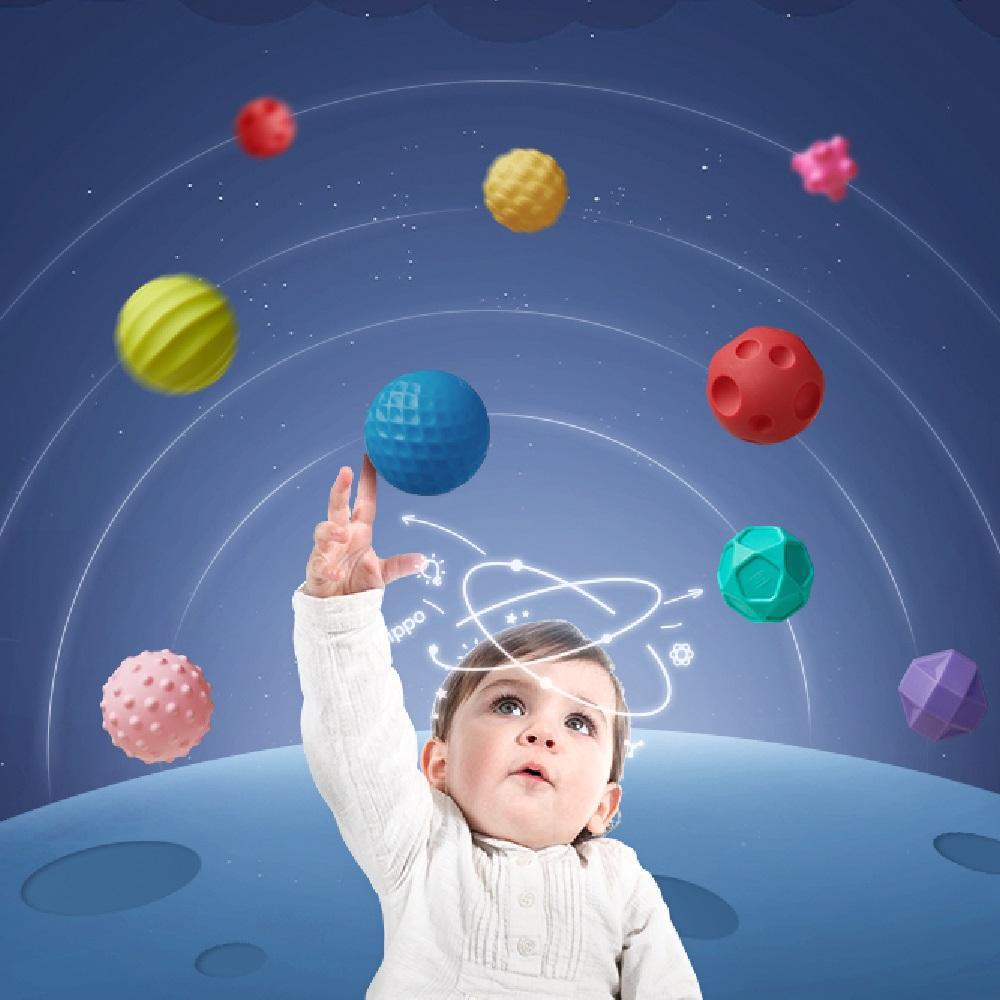 Babycare - Baby Squeeze Sensory Balls - 8 Pcs