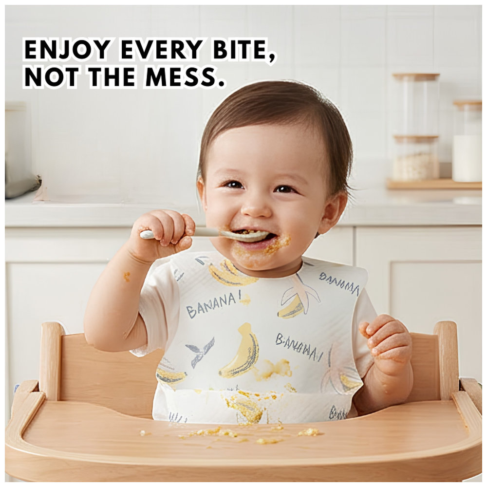 Babycare - Baby Disposable Bib - Lorca Banana - Pack of 20