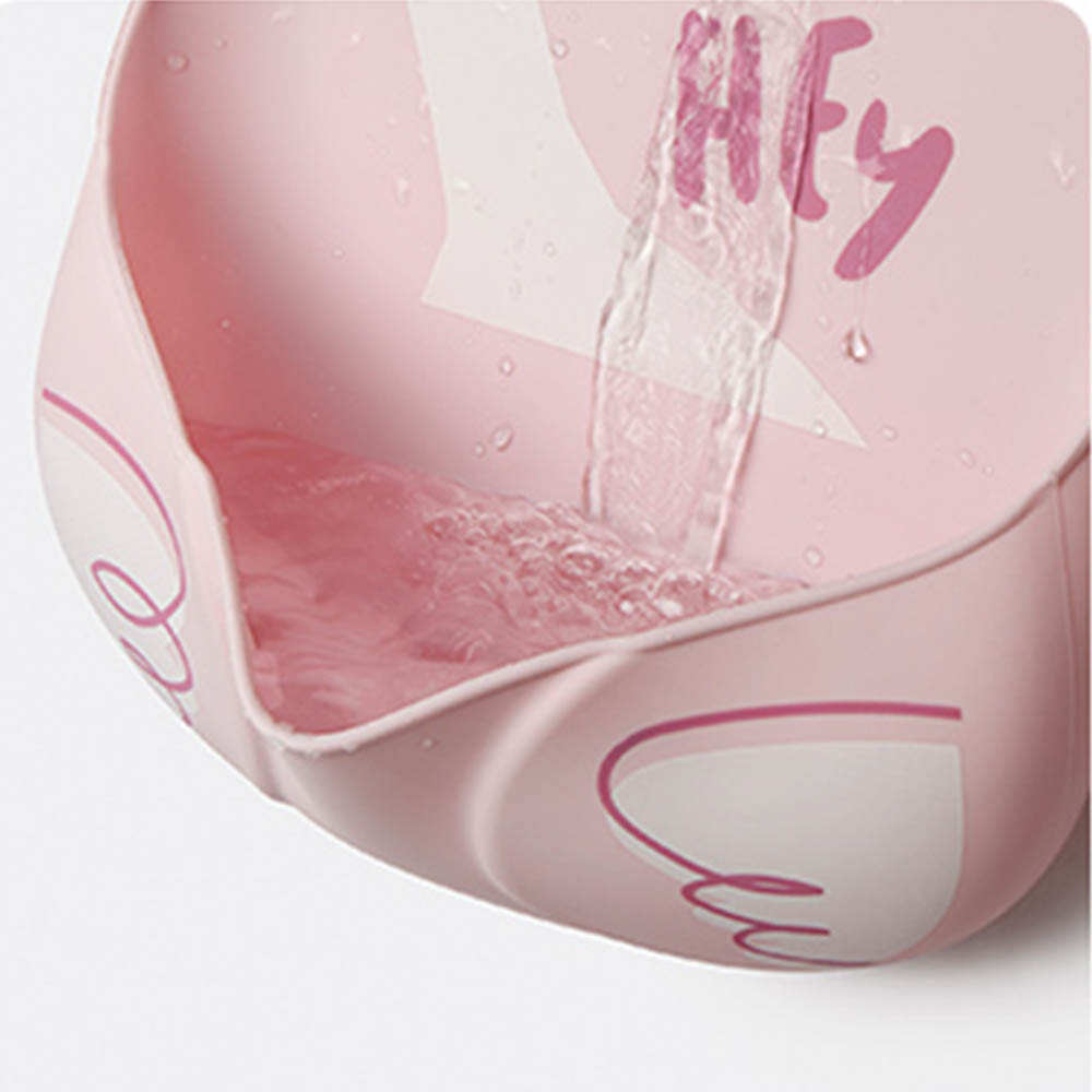 Babycare - Baby Silicone Bib - Weir Powder Pink